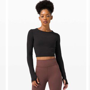 *NWT* Lululemon Wunder Under Train Cropped Long Sleeve